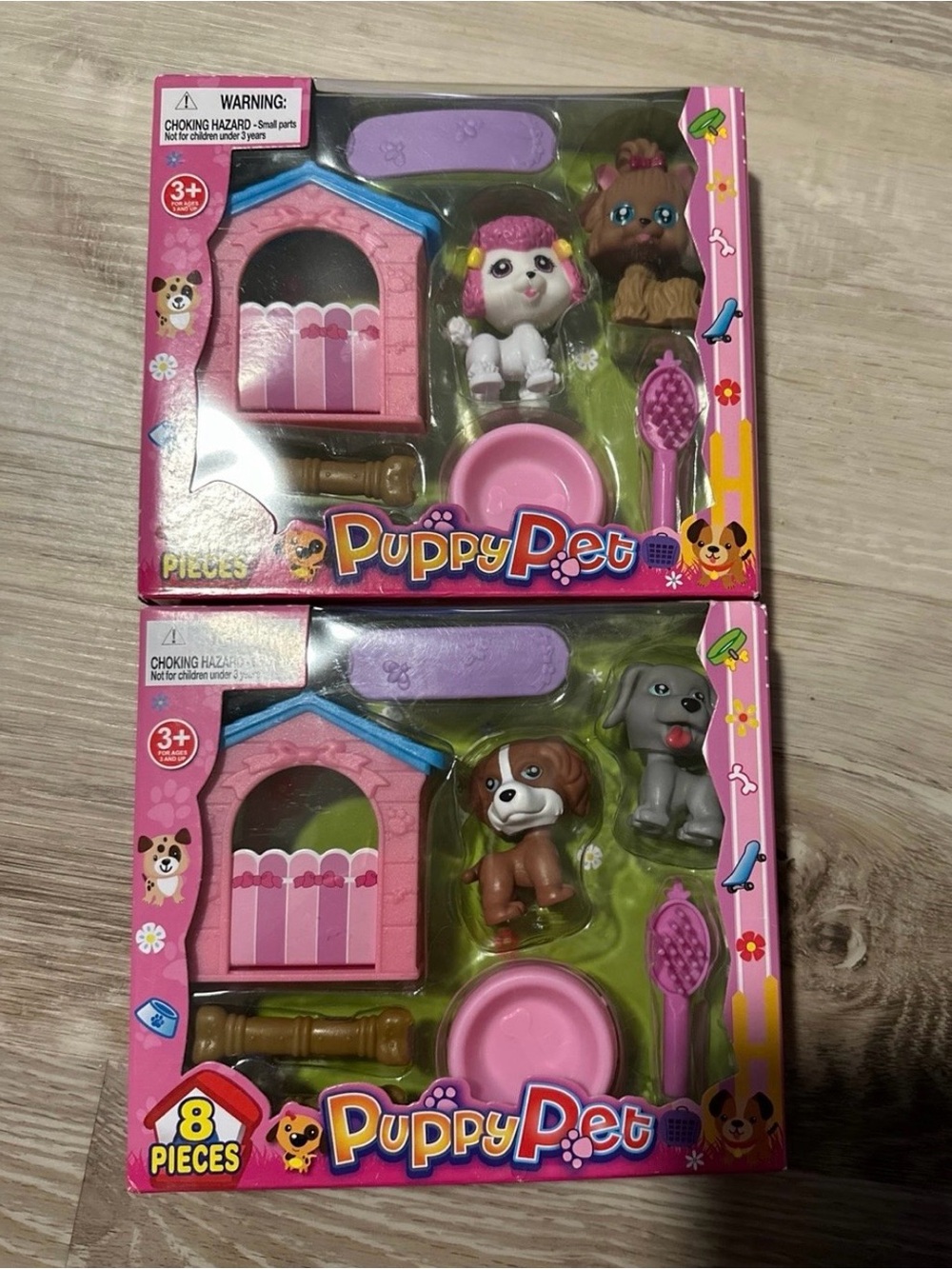 Two LPS Puppy Pets, & Playsets
